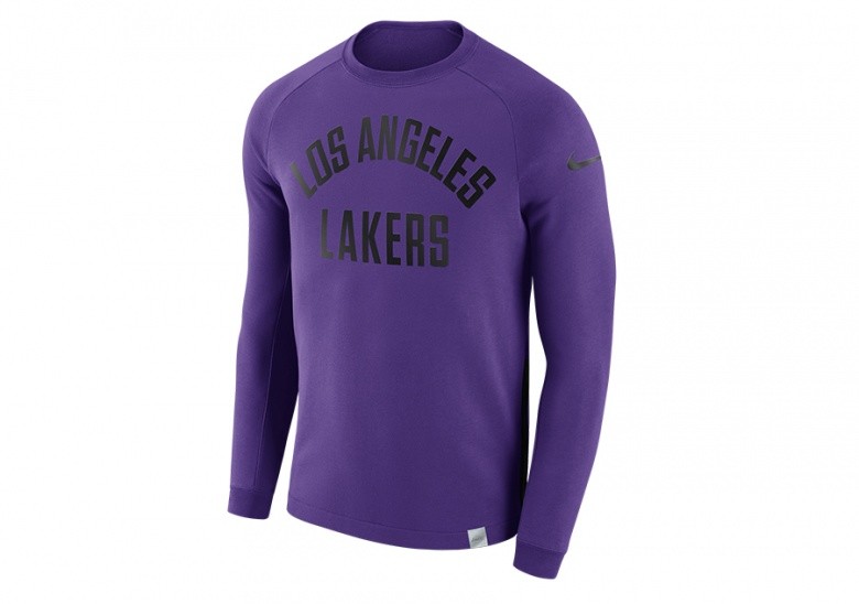 NIKE NBA LOS ANGELES LAKERS CREW FIELD PURPLE