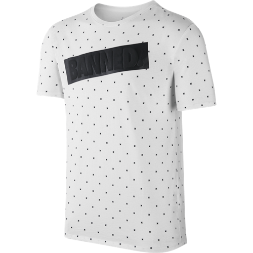 NIKE AIR JORDAN 1 BANNED TEE WHITE BLACK