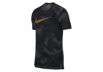 NIKE BREATHE ELITE PRINT TOP ANTHRACITE