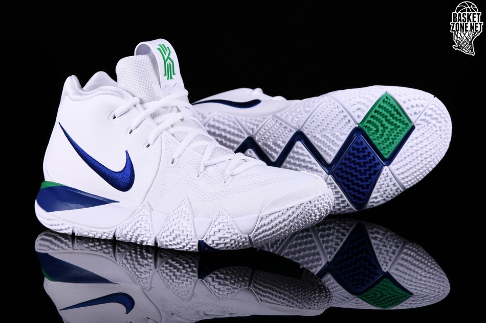 kyrie 4s white and blue