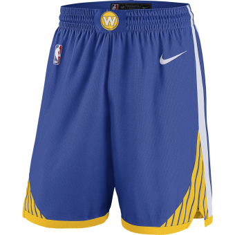 NIKE NBA GOLDEN STATE WARRIORS SWINGMAN ROAD SHORTS RUSH BLUE