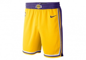 NIKE NBA LOS ANGELES LAKERS SWINGMAN ROAD SHORTS AMARILLO