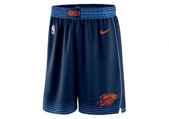 NIKE NBA OKLAHOMA CITY THUNDER SWINGMAN SHORTS COLLEGE NAVY