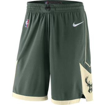 NIKE NBA MILWAUKEE BUCKS SWINGMAN ROAD SHORTS FIR