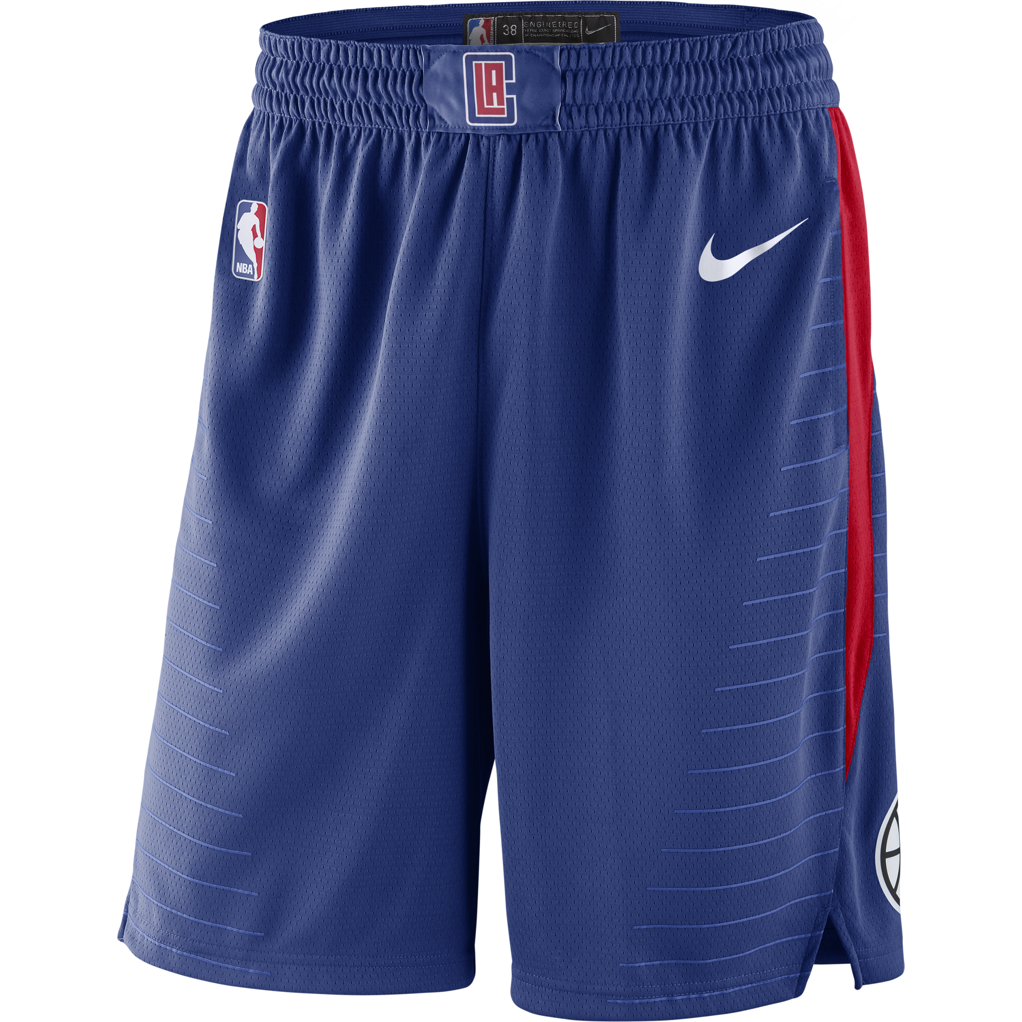 NIKE NBA LOS ANGELES CLIPPERS SWINGMAN ROAD SHORTS RUSH BLUE