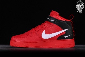 NIKE AIR FORCE 1 MID '07 LV8 UTILITY RED price $137.50