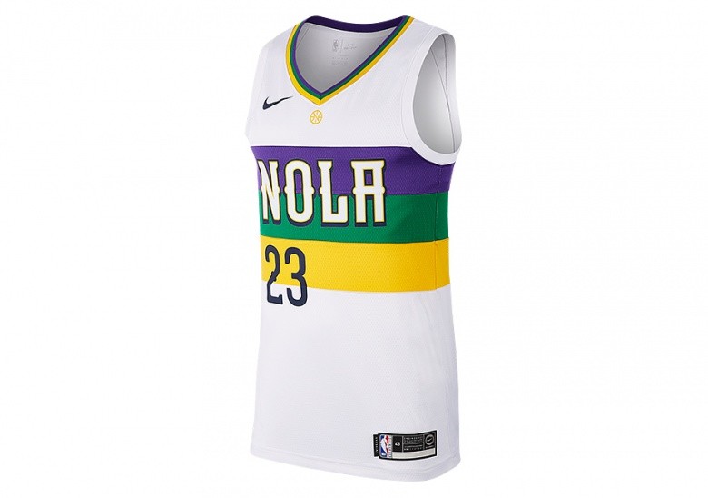 NIKE NBA NEW ORLEANS PELICANS ANTHONY DAVIS SWINGMAN JERSEY WHITE