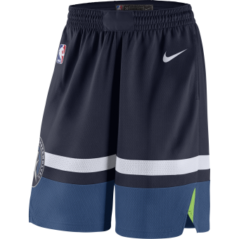 NIKE NBA MINNESOTA TIMBERWOLVES SWINGMAN ROAD SHORTS COLLEGE NAVY