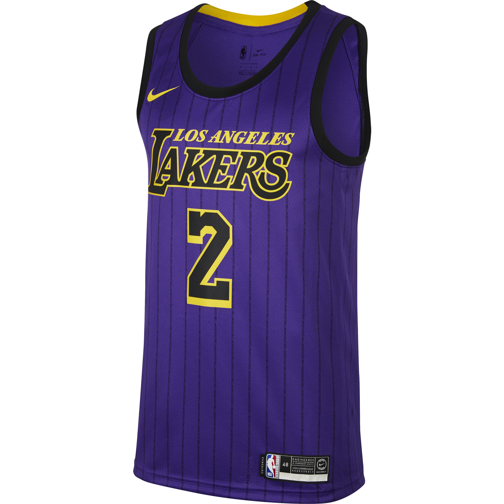 NIKE NBA LOS ANGELES LAKERS LONZO BALL SWINGMAN JERSEY FIELD PURPLE