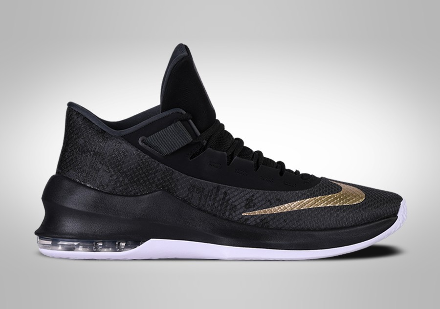 black nike sneakers with gold swoosh