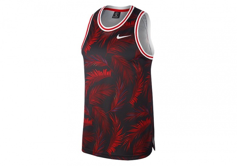NIKE DRI-FIT DNA FLORAL JERSEY UNIVERSITY RED