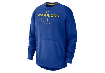 NIKE NBA GOLDEN STATE WARRIORS SPOTLIGHT CREW HOODIE RUSH BLUE