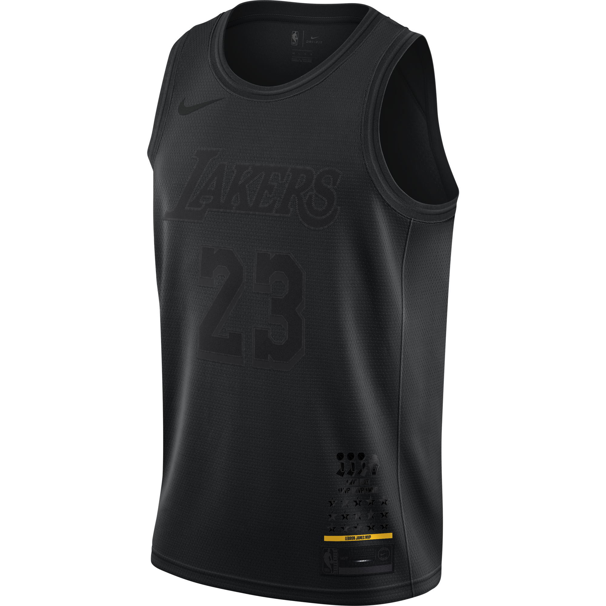 NIKE NBA MVP LOS ANGELES LAKERS LEBRON JAMES JERSEY BLACK