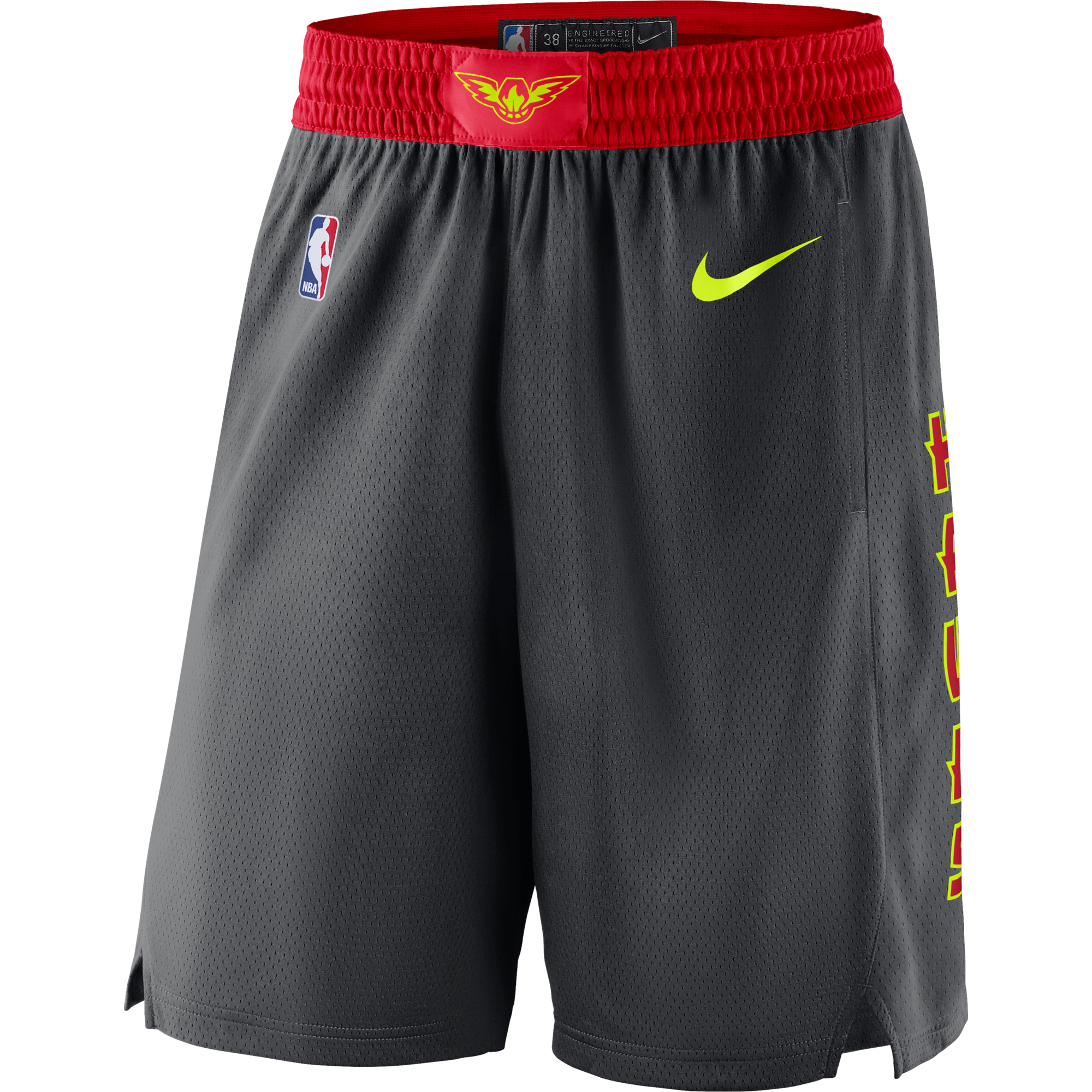 NIKE NBA ATLANTA HAWKS SWINGMAN ROAD SHORTS BLACK