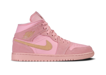 NIKE AIR JORDAN 1 RETRO MID SE CORAL GOLD GS