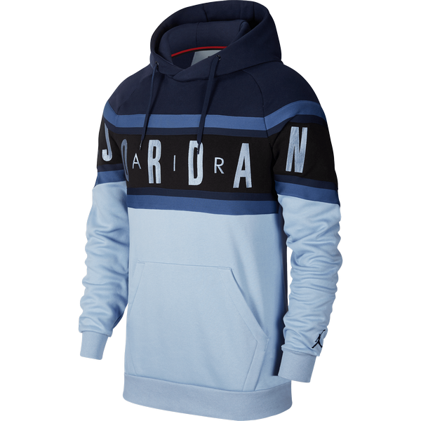 NIKE AIR JORDAN FLEECE PULLOVER HOODIE OBSIDIAN