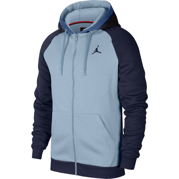 NIKE AIR JORDAN FULL-ZIP FLEECE HOODIE OBSIDIAN