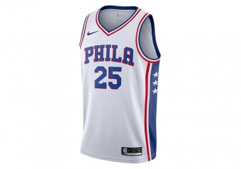 Nike NBA Philadephia 76ers Ben Simmons Swingman Jersey White/Red