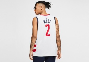 NIKE NBA WASHINGTON WIZARDS JOHN WALL CITY EDITION SWINGMAN JERSEY WHITE