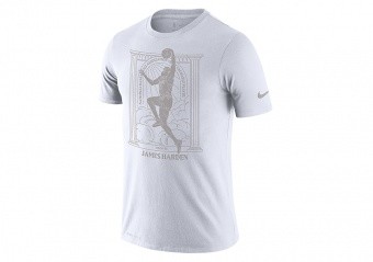 NIKE NBA JAMES HARDEN MVP DRI-FIT TEE WHITE