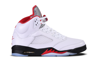 NIKE AIR JORDAN 5 RETRO FIRE RED SILVER TONQUE