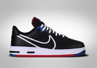 NIKE AIR FORCE 1 LOW REACT BLACK WHITE RED BLUE