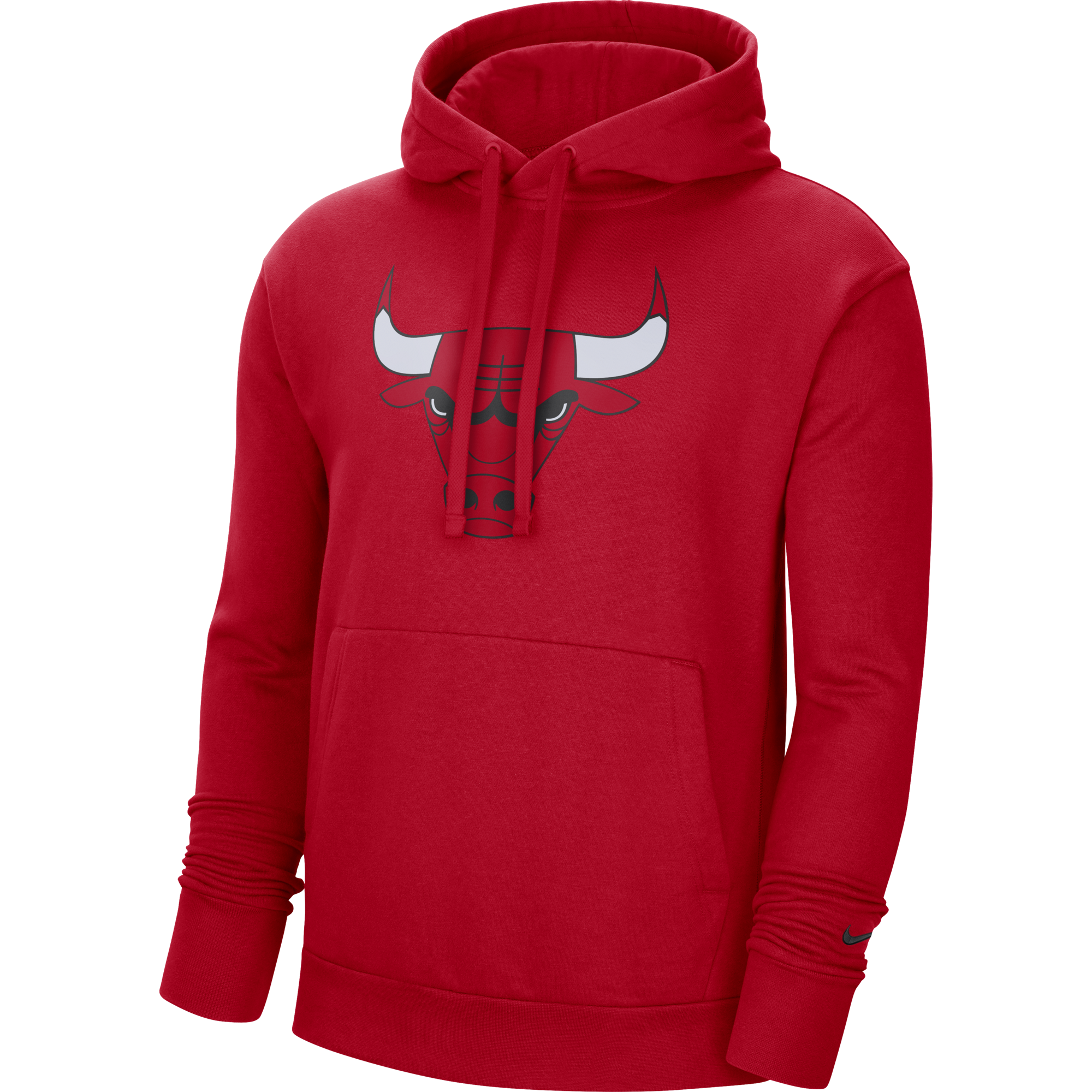 NIKE NBA CHICAGO BULLS ESSENTIAL FLEECE PULLOVER HOODIE UNIVERSITY RED