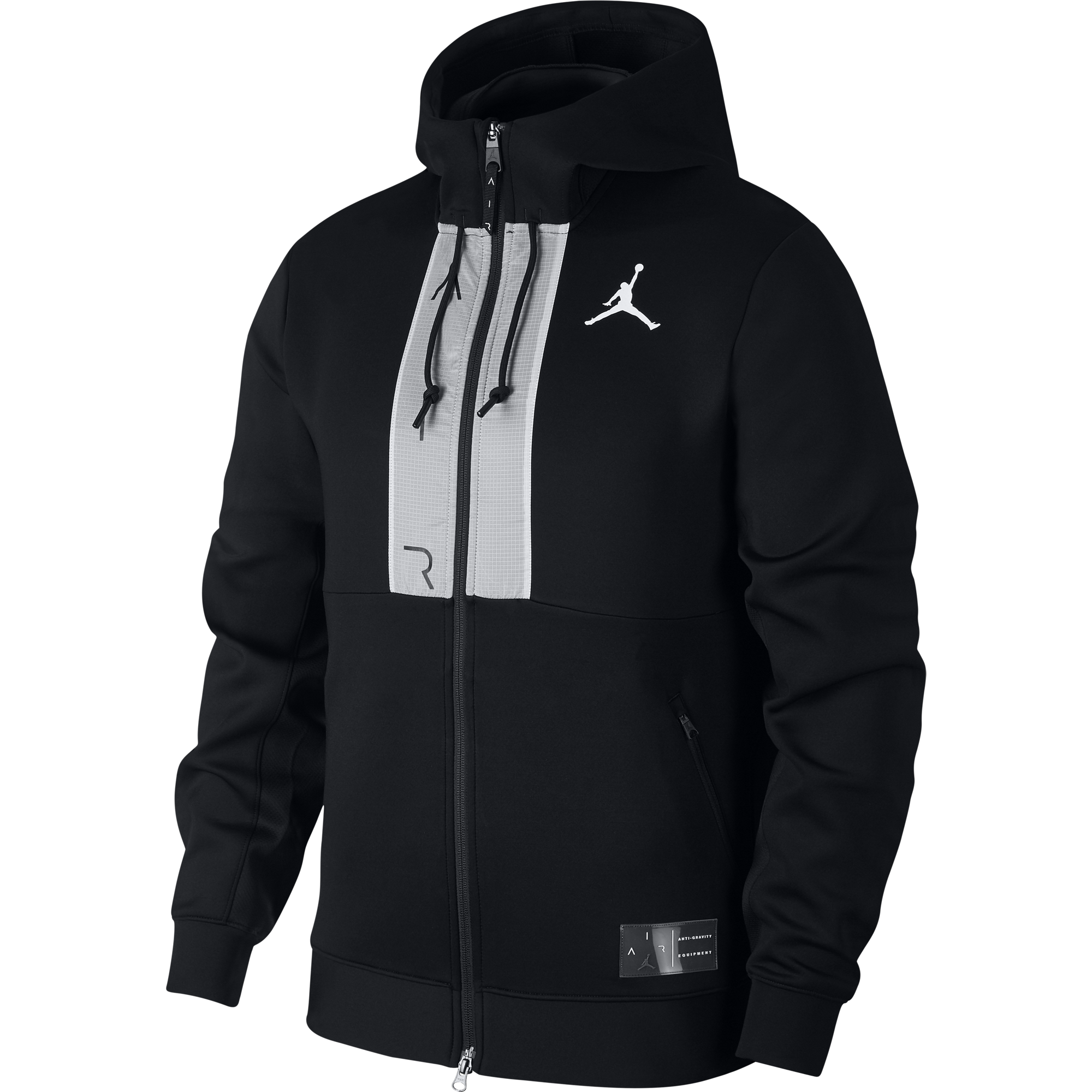 NIKE AIR JORDAN FULL-ZIP FLEECE HOODIE BLACK