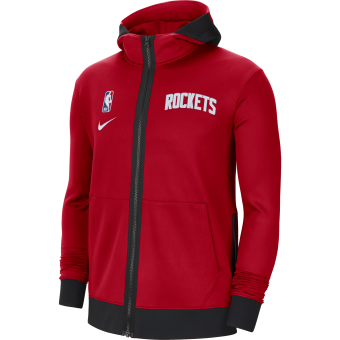 NIKE NBA HOUSTON ROCKETS SHOWTIME THERMA FLEX HOODIE UNIVERSITY RED