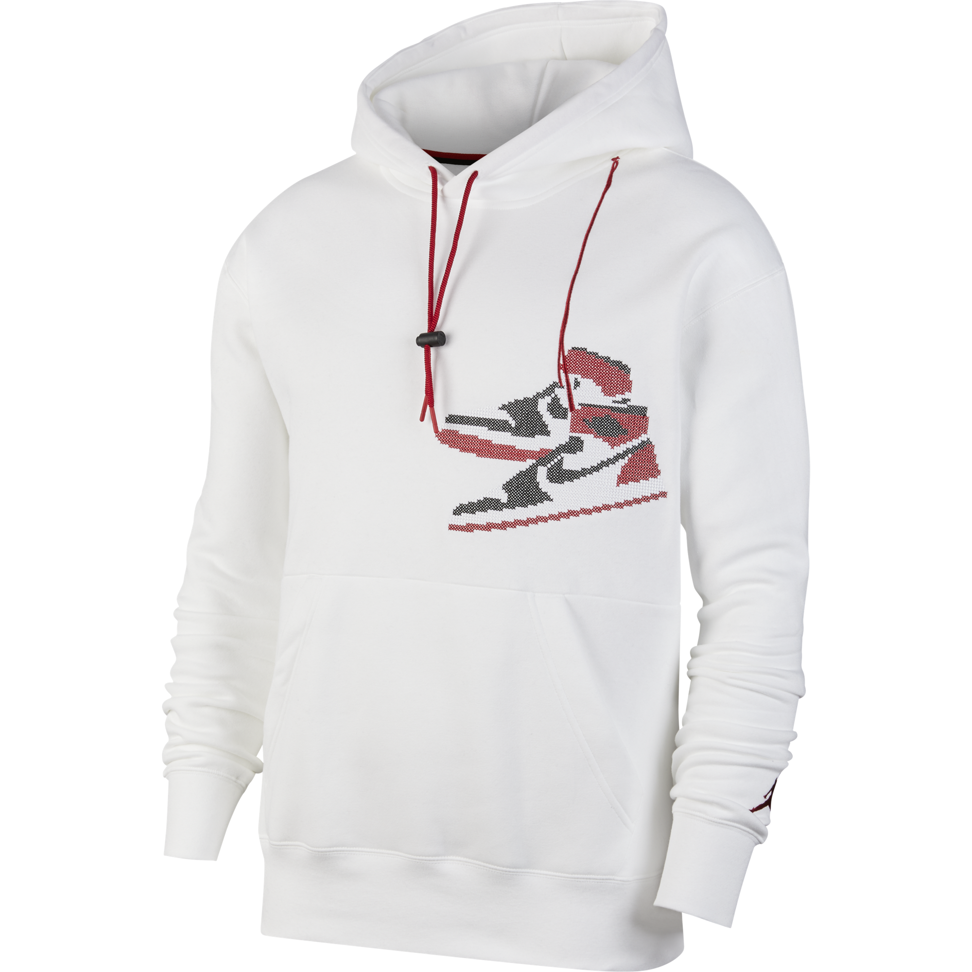 NIKE AIR JORDAN JUMPMAN CHRISTMAS HOLIDAY PULLOVER HOODIE WHITE