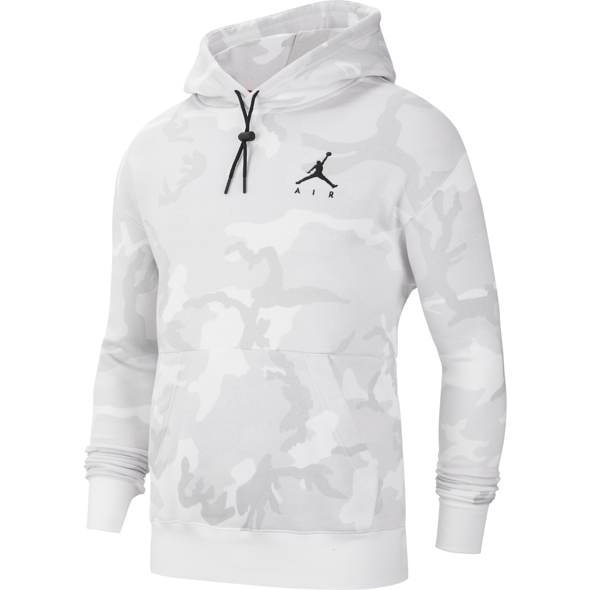 NIKE AIR JORDAN JUMPMAN AIR CAMO FLEECE PULLOVER HOODIE WHITE