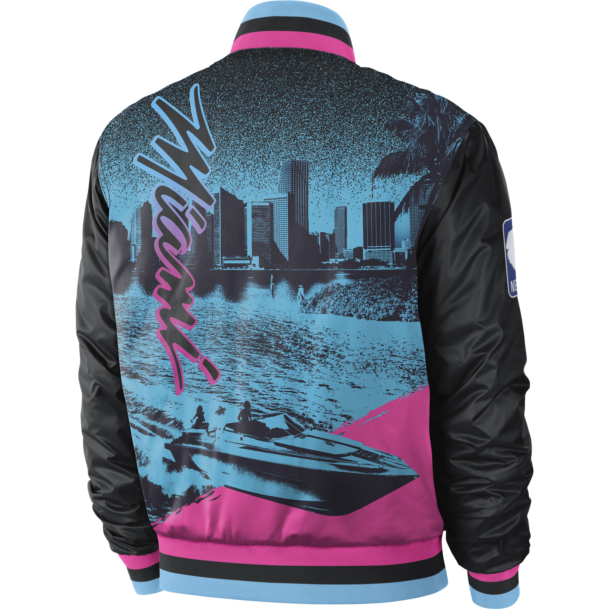 MIAMI HEAT NIKE Vice Nights City Edition Courtside Track Jacket Size Large  $99.95 - PicClick