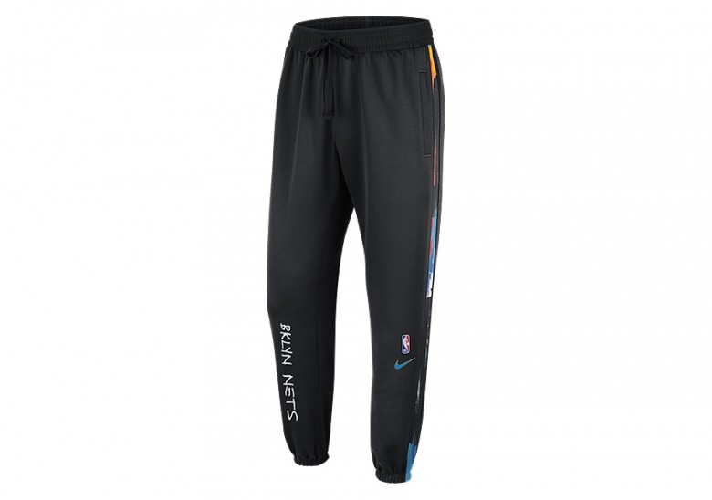 NIKE NBA BROOKLYN NETS SHOWTIME CITY EDITION THERMA FLEX PANTS BLACK