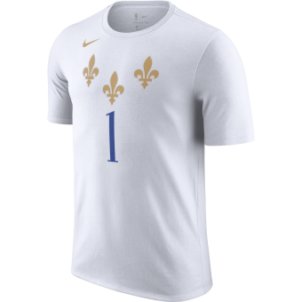 NIKE NBA NEW ORLEANS PELICANS ZION WILLIAMSON CITY EDITION TEE WHITE
