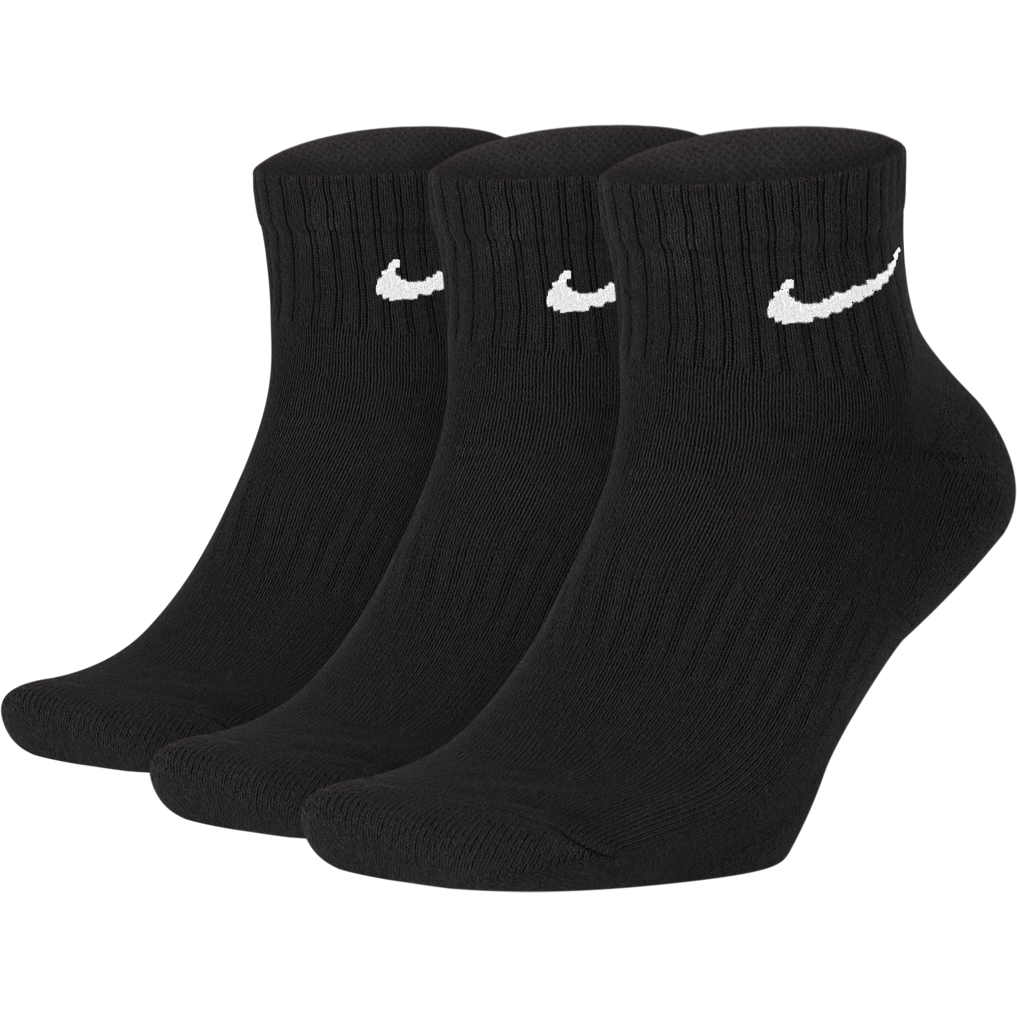 NIKE EVERYDAY CUSHIONED ANKLE SOCKS (3 PAIRS) BLACK
