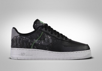 NIKE AIR FORCE 1 LOW '07 LV8 BLACK ELECTRIC GREEN
