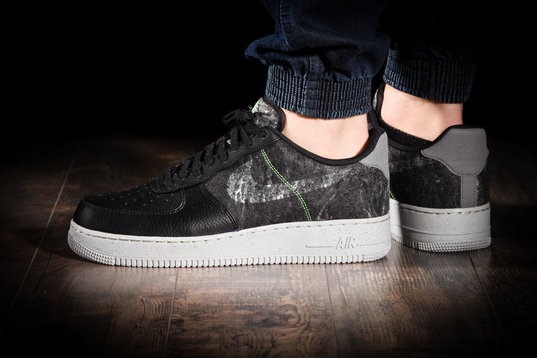 nike air force 1 black electric green