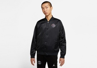 NIKE AIR JORDAN PSG PARIS SAINT-GERMAIN COACH JACKET BLACK