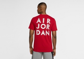 NIKE AIR JORDAN DRI-FIT AIR GRAPHIC CREW TEE GYM RED