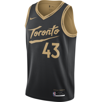 NIKE NBA TORONTO RAPTORS PASCAL SIAKAM CITY EDITION SWINGMAN JERSEY BLACK