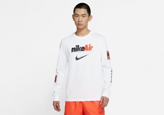 NIKE NSW SWOOSH AIR GRAPHIC LONG-SLEEVE WHITE