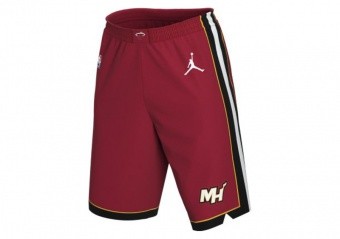 NIKE NBA MIAMI HEAT SWINGMAN SHORTS STATEMENT 2020 TOUGH RED