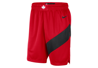 NIKE NBA TORONTO RAPTORS ROAD SWINGMAN SHORTS UNIVERSITY RED