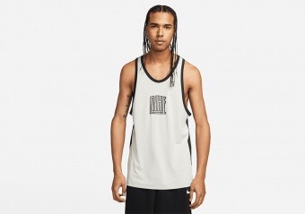 NIKE DRI-FIT STARTING FIVE TANK JERSEY GREY HEATHER