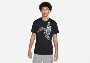 NIKE AIR JORDAN DRI-FIT GRAPHIC CREW TEE BLACK