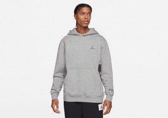 NIKE AIR JORDAN ESSENTIALS FLEECE HOODIE CARBON HEATHER