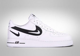 NIKE AIR FORCE 1 LOW '07 FM CUT OUT SWOOSH WHITE BLACK