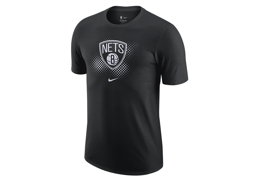 NIKE NBA BROOKLYN NETS DRI-FIT ESSENTIAL LOGO TEE BLACK