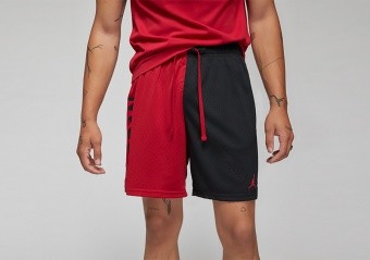 NIKE AIR JORDAN DRI-FIT SPORT BC MESH GRAPHIC SHORTS GYM RED