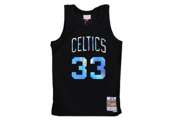 MITCHELL & NESS IRIDESCENT SWINGMAN JERSEY LARRY BIRD BOSTON CELTICS